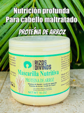 Cargar imagen en el visor de la galería, Mascarilla Nutritiva y Reparadora de Proteína de Arroz   16 oz