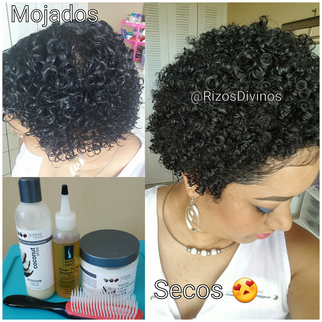 Método LOC con los Productos Eden y el Cepillo Denman Brush para Definir Rizos