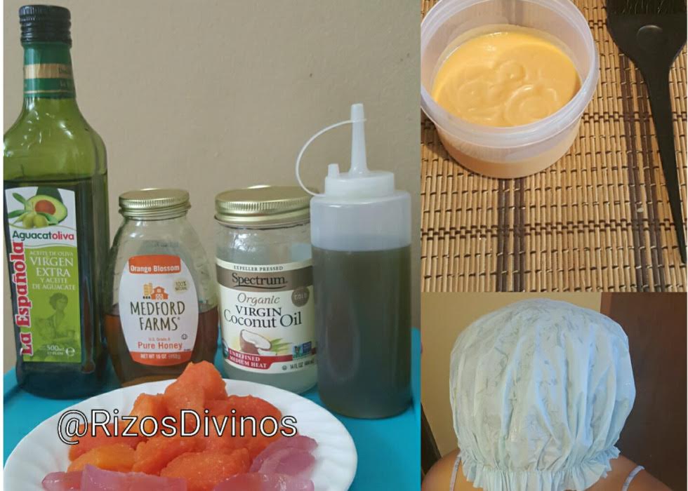 Mascarilla de Sábila y Papaya para Hidratar tus Rizos y para el Crecimiento Porosidad baja