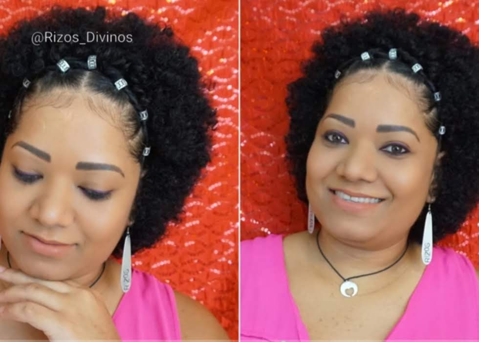 Hermoso Peinado Para Cabello Corto Y Cabello Largo Rizado O Afro