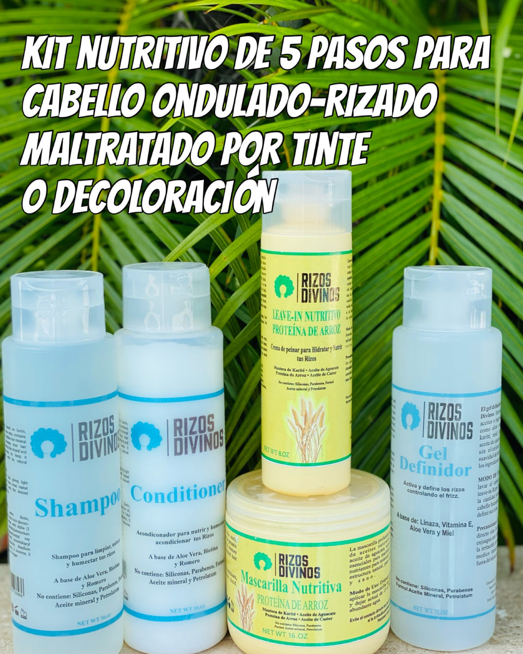 Kit Nutritivo y definición para Cabello Rizo-Ondulado Maltratado