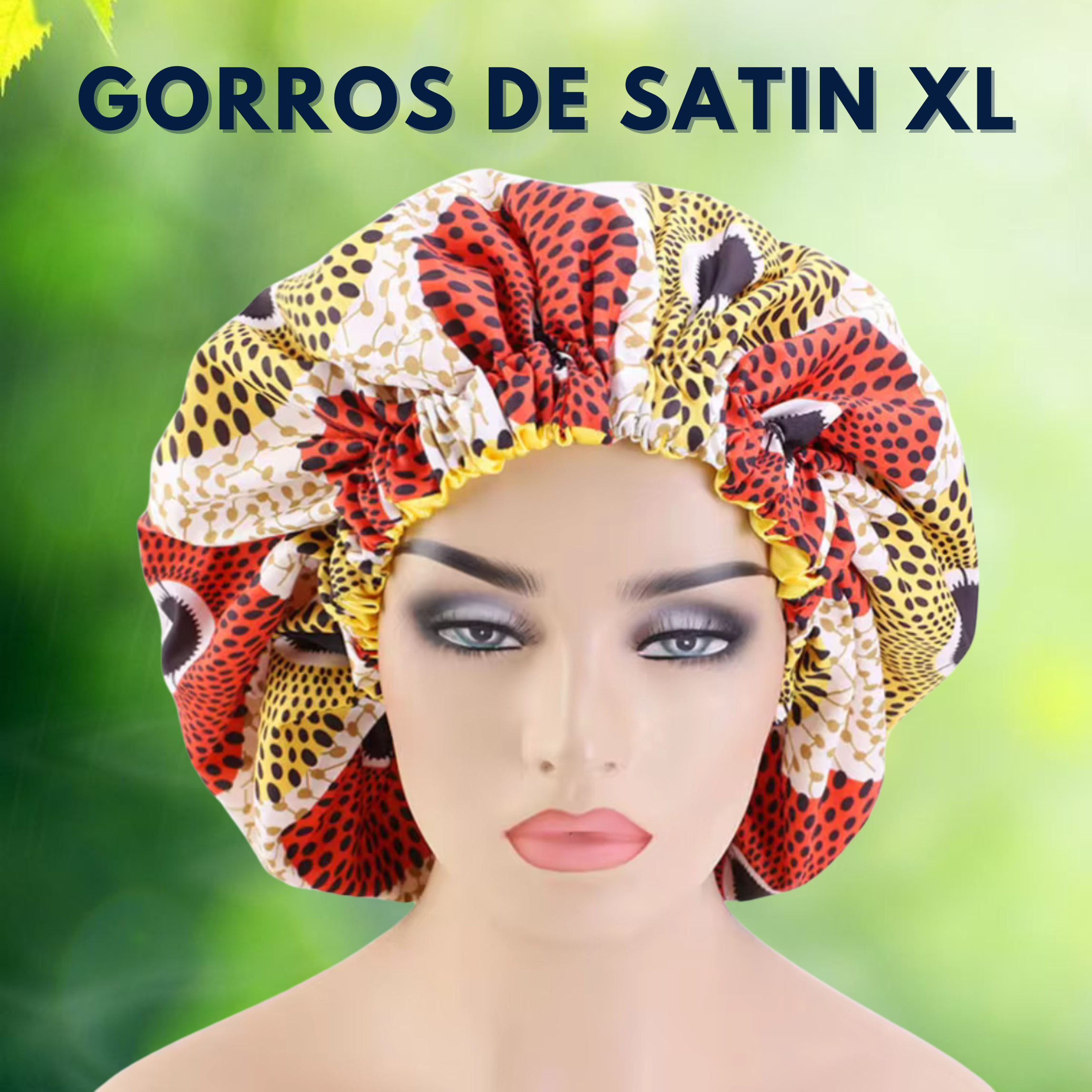 Gorro de Satin para Dama para Cabello Largo (Size XL) 5 Colores a Escoger