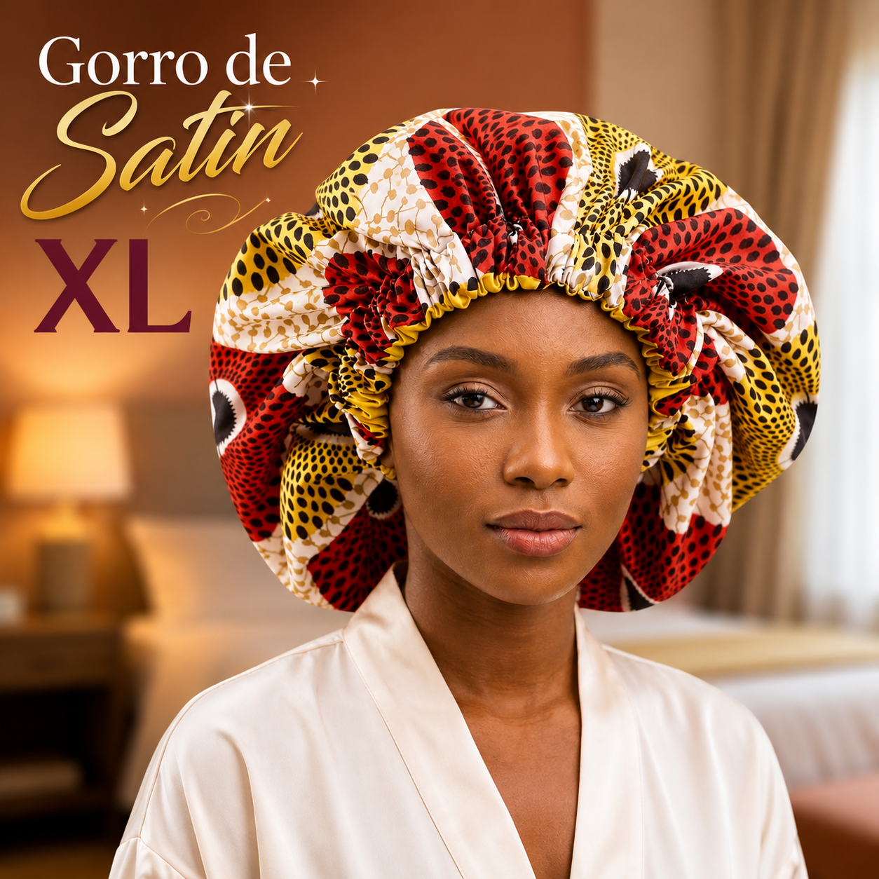 Gorro de Satin para Dama para Cabello Largo (Size XL) 5 Colores a Escoger