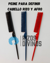 Load image in gallery viewer, Peine de Pico de Tres Filas para Definir Cabello Afro y Rizo