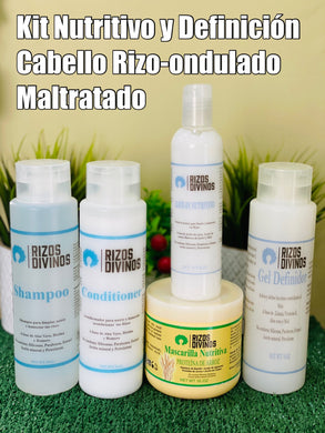 Kit Nutritivo y definición para Cabello Rizo-Ondulado Maltratado