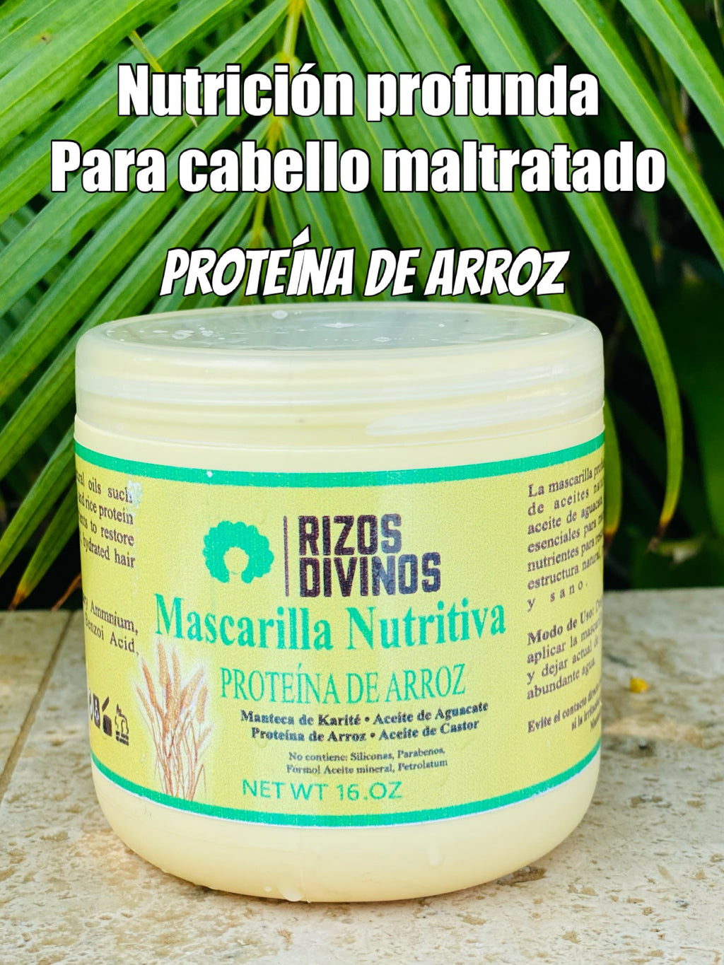 Mascarilla Nutritiva y Reparadora de Proteína de Arroz (16 oz)