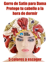 Cargar imagen en el visor de la galería, Gorro de Satin para Dama para Cabello Largo (Size XL) 5 Colores a Escoger