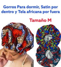 Cargar imagen en el visor de la galería, Gorros de Satin para Damas Cabello Corto (Size M) 4 colores a Escoger